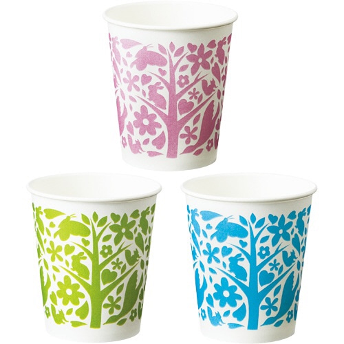 TANOSEE 紙コップ Nature and Friends 205ml(7オンス) 1パック(80個)