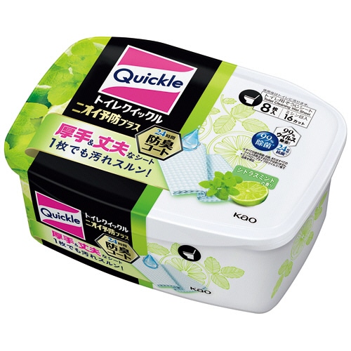 花王 トイレクイックル ニオイ予防プラス シトラスミント 本体 1個(8枚)