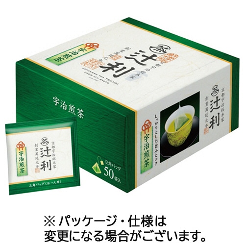 片岡物産 辻利 三角バッグ 宇治煎茶 1箱(50バッグ)