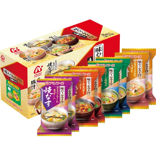 アマノフーズ 味わうおみそ汁 4種セット 1パック(8食)
