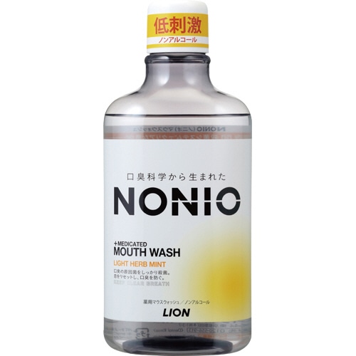ライオン NONIO マウスウォッシュ ライトハーブミント 本体 600mL 1本