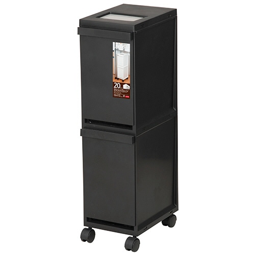 新輝合成　ユニード多段スリムペール　２段　ブラック　０２０３５－４　１台