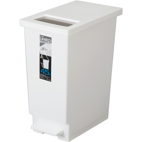 新輝合成 ユニード プッシュ&ペダル 45L ホワイト DS-453-045-8 1個