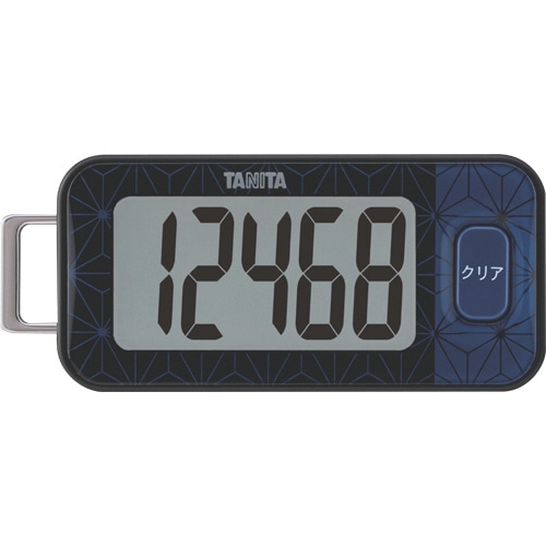 タニタ 3Dセンサー搭載歩数計 ブルーブラック FB740BK 1個