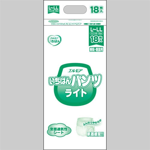 カミ商事 エルモア いちばん パンツ ライト L-LL 1パック(18枚)