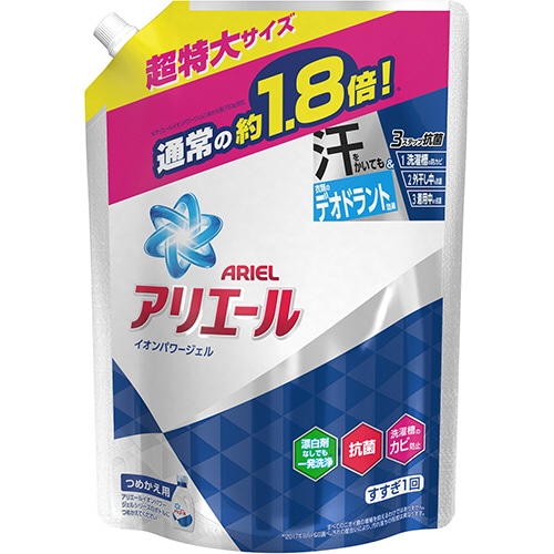 P&G アリエール イオンパワージェル サイエンスプラス つめかえ用 超特大サイズ 1260g 1パック