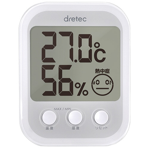 ドリテック デジタル温湿度計 オプシスプラス ホワイト O-251WT 1個