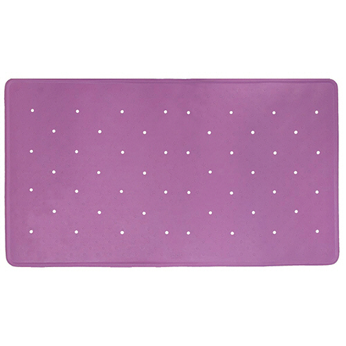 島製作所　すべり止めバスマット　楽湯　約７０×４０ｃｍ　パープル　１枚