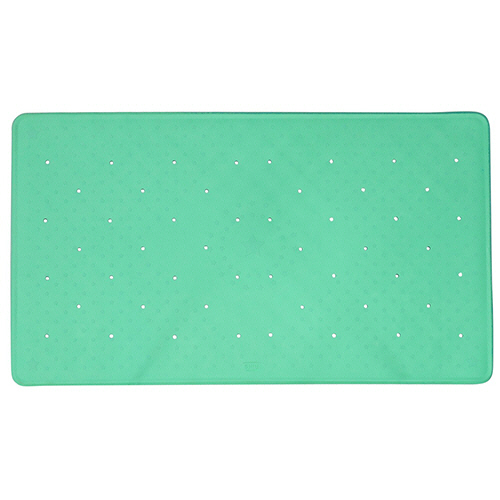 島製作所　すべり止めバスマット　楽湯　約７０×４０ｃｍ　ライトグリーン　１枚