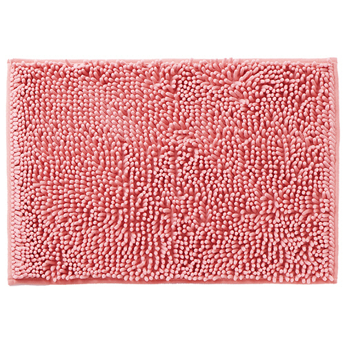 アイメディア　マイクロファイバー吸水速乾バスマット　約４０×６０ｃｍ　コーラルピンク　１枚