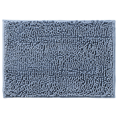 アイメディア　マイクロファイバー吸水速乾バスマット　約４０×６０ｃｍ　ブルーグレー　１枚