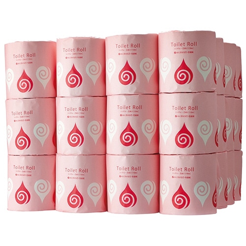 TANOSEE トイレットペーパー(パルプ) 個包装 水に流せる芯&包装紙 シングル 110m 1ケース(48ロール)