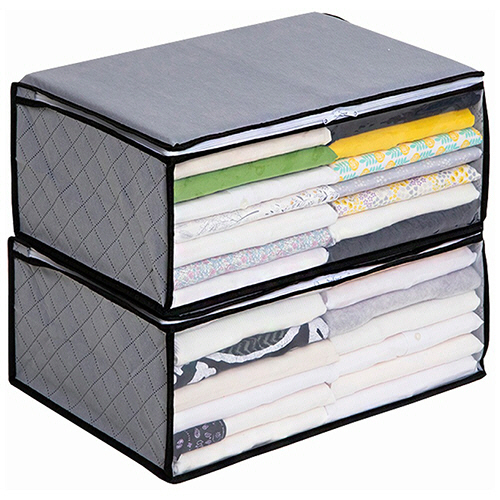 アストロ　活性炭　衣類整理袋　グレー　１７１－８１　１パック（２枚）