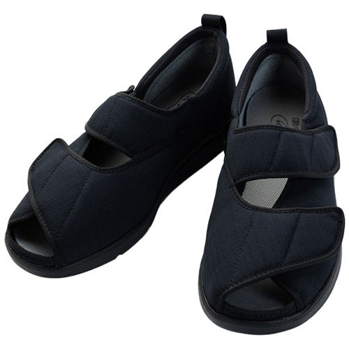 徳武産業　あゆみ　オープンウィング　３Ｅ　ブラック　Ｍ（２２．０－２２．５ｃｍ）　両足　１１３６　１足