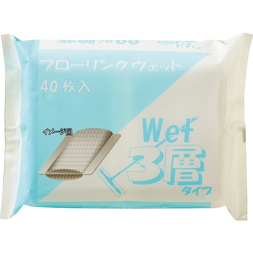 シンメイ フローリング用ウェットシート 3層タイプ TY102 1パック(40枚)