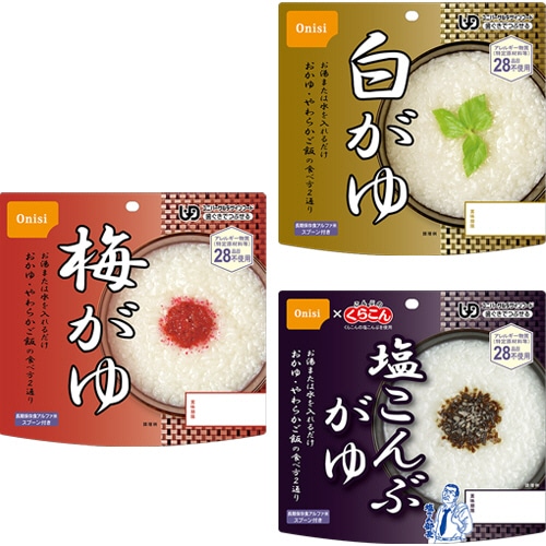 尾西食品 尾西のアルファ米 おかゆ3種詰合せセット KFX3X10 1ケース(30食:各10食)
