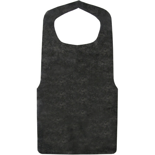 不織布エプロン 黒 1パック(30枚)