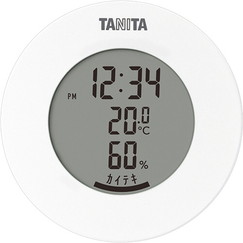 タニタ デジタル温湿度計 ホワイト TT-585WH 1個