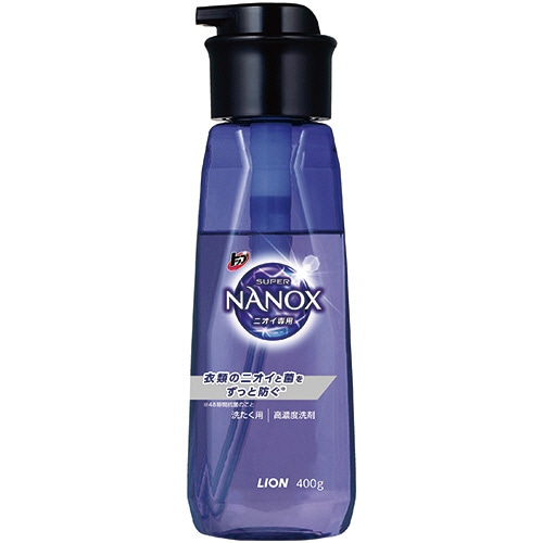 ライオン トップ スーパーNANOX ニオイ専用 本体 プッシュボトル 400g 1本