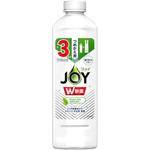 P&G ジョイ W除菌 コンパクト 緑茶の香り つめかえ用 400ml 1本
