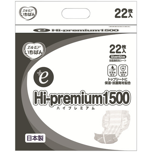 カミ商事　エルモア　いちばん　Ｈｉ－ｐｒｅｍｉｕｍ１５００　病院・施設用　１パック（２２枚）