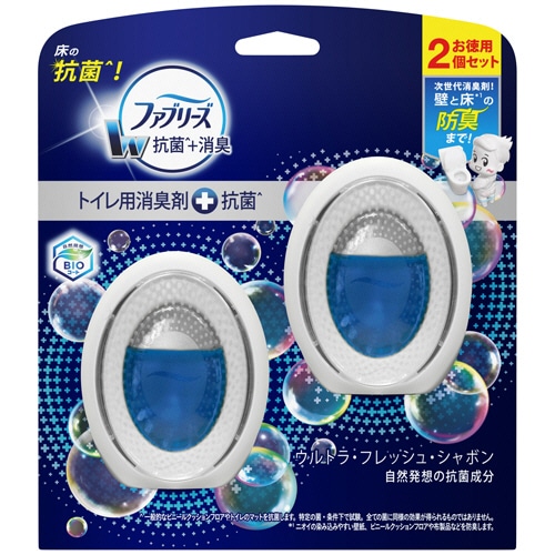 P&G ファブリーズW消臭 トイレ用消臭剤+抗菌 ウルトラ・フレッシュ・シャボン 6ml 1パック(2個)