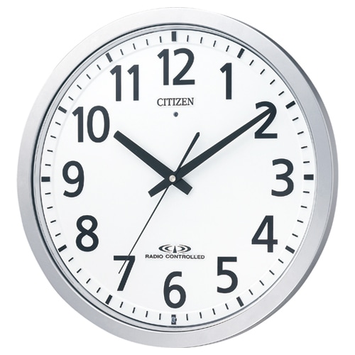 シチズン 電波掛時計 シルバーメタリック(白) 8MY462-019 1台