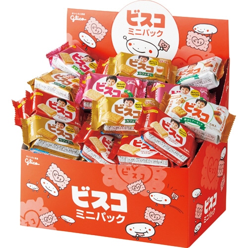 江崎グリコ ビスコ ミニパック アソートセット 1箱(80個:20個×4種)