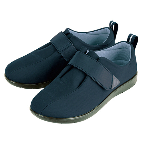 オオサキメディカル　プラスハート　転びにくいシューズ　つま先あり　Ｌ（２５．０－２５．５ｃｍ）　ネイビー　１足