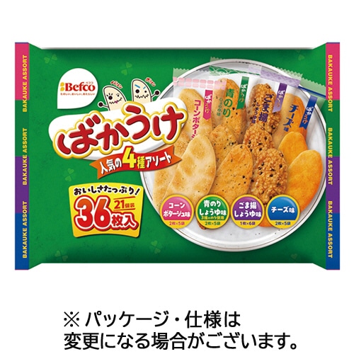 栗山米菓 ばかうけアソート 1パック(36枚)