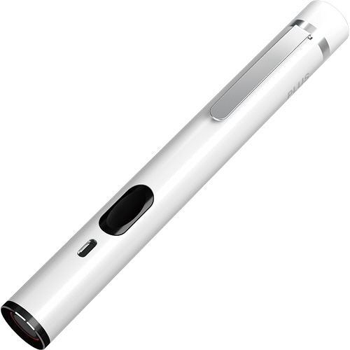 プラス レーザーポインター プレミアムライン 赤色光 ホワイト PL-R110WH 1本