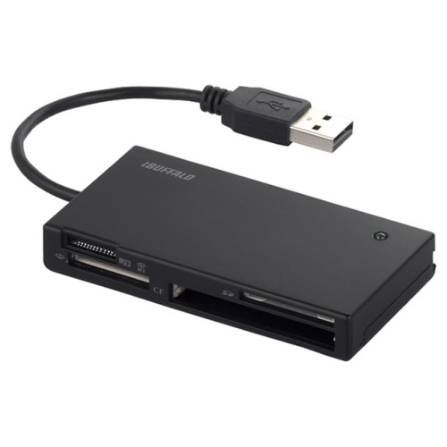 バッファロー 高速カードリーダー/ライター 節電モデル ブラック BSCR24EU2BK 1個