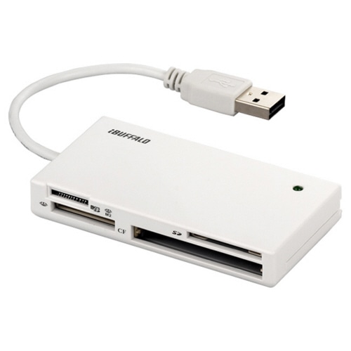 バッファロー 高速カードリーダー/ライター 節電モデル ホワイト BSCR24EU2WH 1個