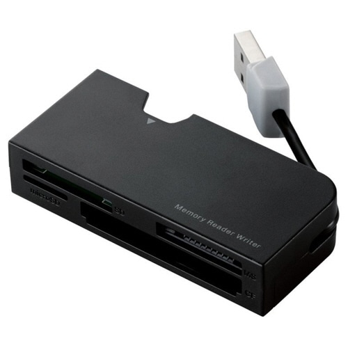 エレコム ケーブル収納タイプ メモリリーダライタ ブラック MR-K013BK 1個
