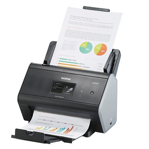ブラザー JUSTIO ドキュメントスキャナー A4 600dpi 両面同時読取 ADS-2800W 1台