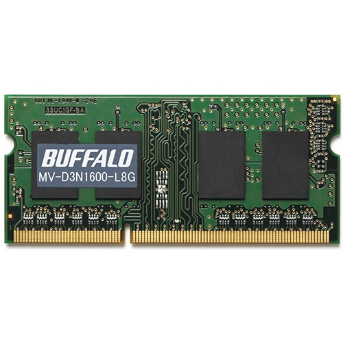 バッファロー 法人向け PC3L-12800 DDR3L 1600MHz 204Pin SDRAM S.O.DIMM 8GB MV-D3N1600-L8G 1枚