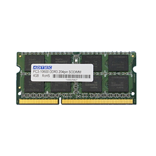 アドテック DDR3 1333MHz PC3-10600 204Pin SO-DIMM 4GB ADS10600N-4G 1枚