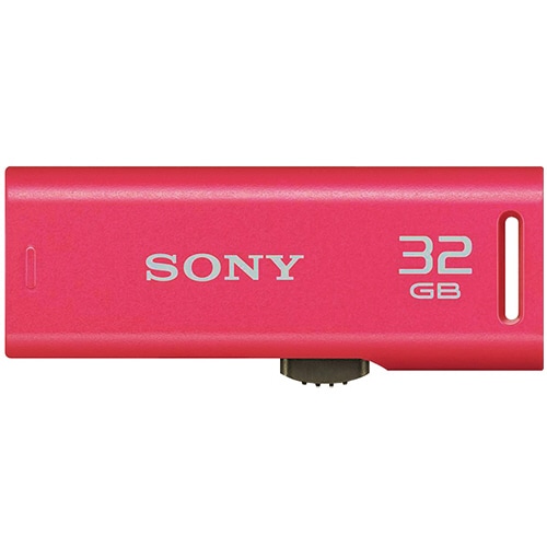 ソニー スライドアップ USBメモリー ポケットビット 32GB ピンク キャップレス USM32GR P 1個