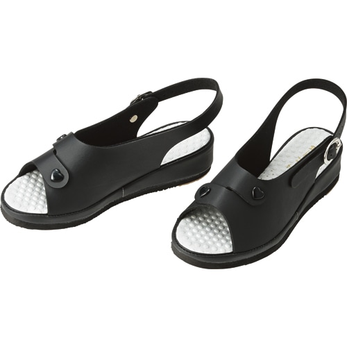 山一 消臭サラリハートサンダル ブラック M 7601-BK-M 1セット(1足)