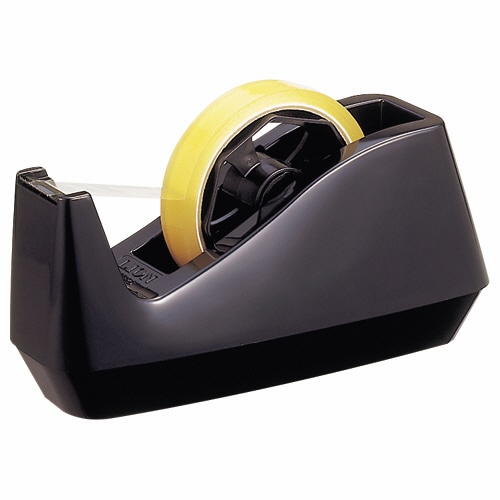 ライオン事務器 テープカッター 大巻・小巻両用 85×208×110mm 黒 No.25 1台