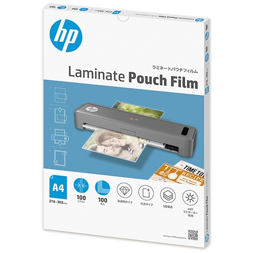 HP パウチフィルム A4 100μ PA4100A 1パック(100枚)