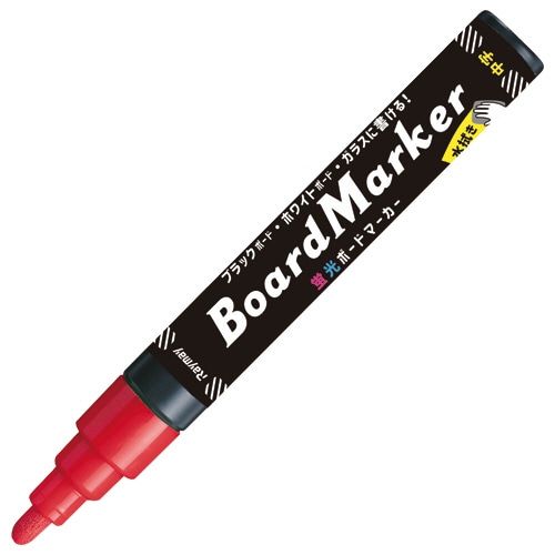 レイメイ藤井 蛍光ボードマーカー 中字 レッド LBM1046R 1本