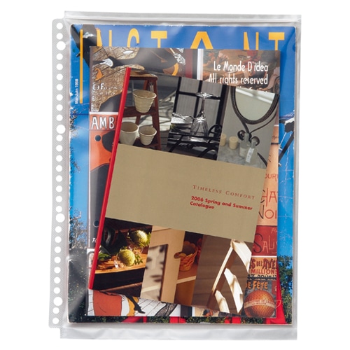 ライオン事務器 安心チャックポケット A4タテ 2・4・30穴 底マチ付 AP-A4M 1パック(5枚)