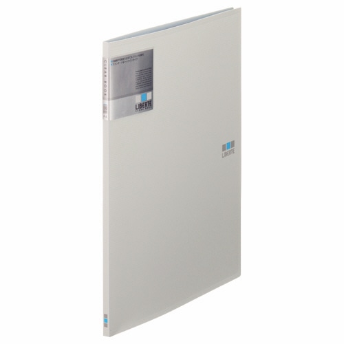 ライオン事務器 クリアーブック(リベルテ) A4タテ 10ポケット 背幅8mm グレー CR-413L 1冊