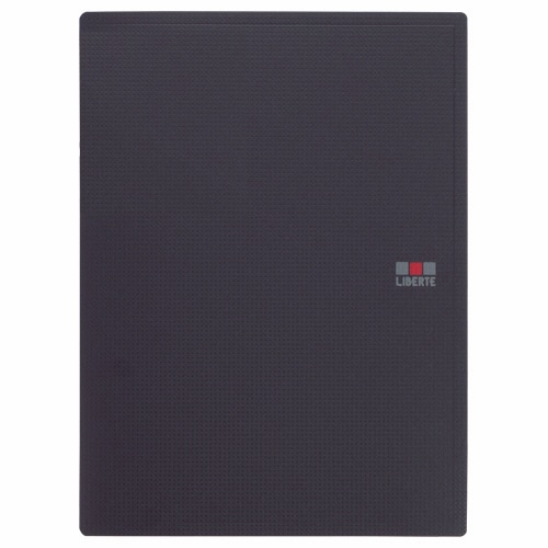 ライオン事務器 クリアーブック(リベルテ) A5タテ 12ポケット ブラック CR-102L 1枚