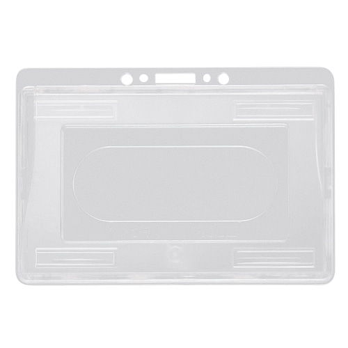 ライオン事務器 名札用ホルダー ヨコ型 ハードタイプ(IDカード2枚用) N216H-2P 1パック(2枚)