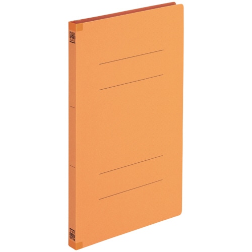 プラス 背補強フラットファイル A4タテ 150枚収容 背幅18mm オレンジ No.021S 1パック(10冊)