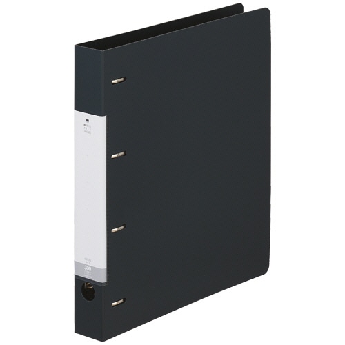 リヒトラブ リクエスト D型リングファイル A4タテ 4穴 300枚収容 30mmとじ 背幅41mm 黒 G1270-24 1冊
