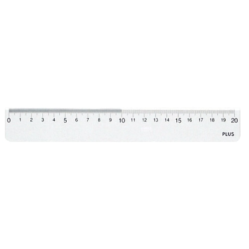 プラス 再生PET直定規 20cm 47-188 1個