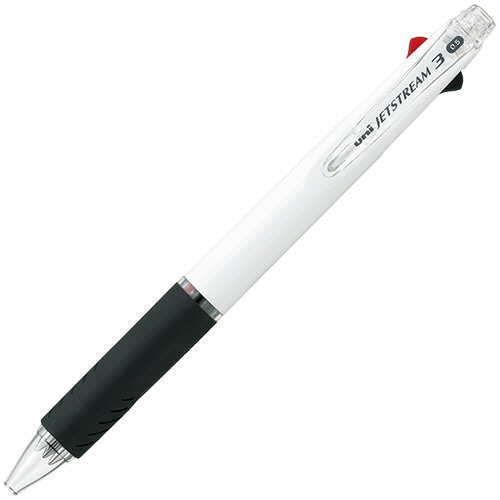 三菱鉛筆 ジェットストリーム 3色ボールペン 0.5mm (軸色:白) SXE340005.1 1本